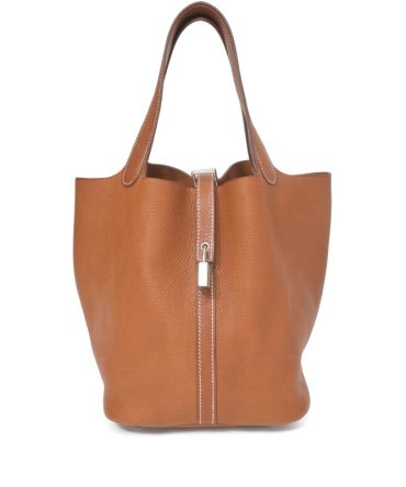 Hermes Fauve Barenia Picotin Lock 22 Palladium Hardware