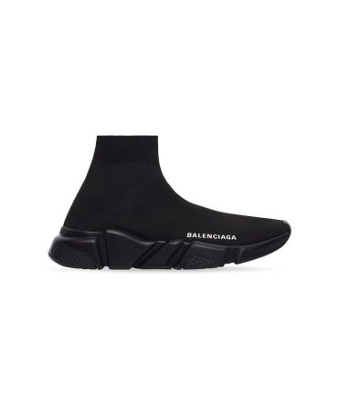 Womens Speed Recycled Knit Sneaker in Black