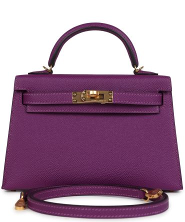 Hermes Kelly Sellier 20 Anemone Epsom Gold Hardware