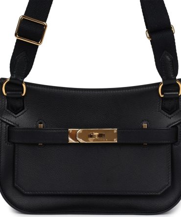 Hermes Jypsiere Mini Black Evercolor Gold Hardware