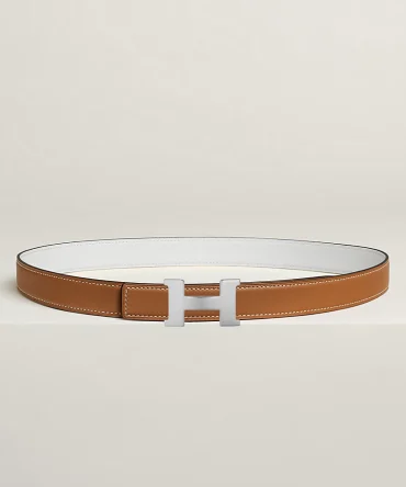 Mini Constance belt buckle & Reversible leather strap 24 mm