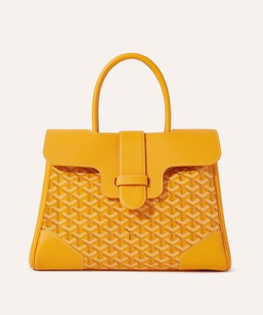 Goyard Saigon Tote Yellow Goyardine Canvas Palladium Hardware