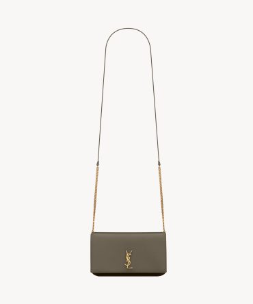 YSL Cassandre Phone Holder in Smooth Leather