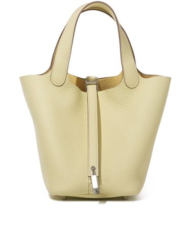 Hermes Jaune Milton Clemence Picotin Lock 18 Palladium Hardware