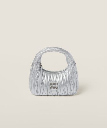Wander matelassé nappa leather hobo bag
