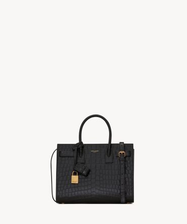 YSL Sac De Jour In Crocodile Embossed Leather – Baby