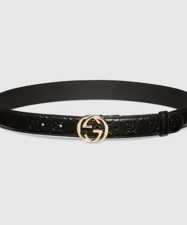 Belt with Interlocking G buckle