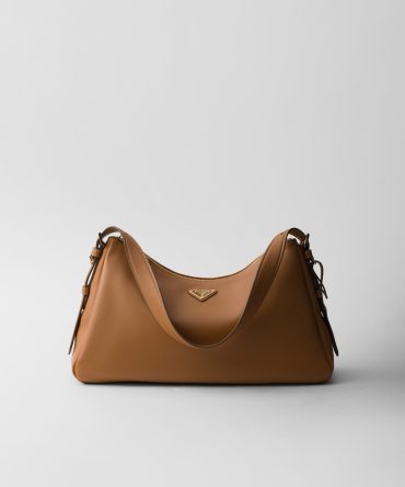Prada Aim??e Large Leather Shoulder Bag