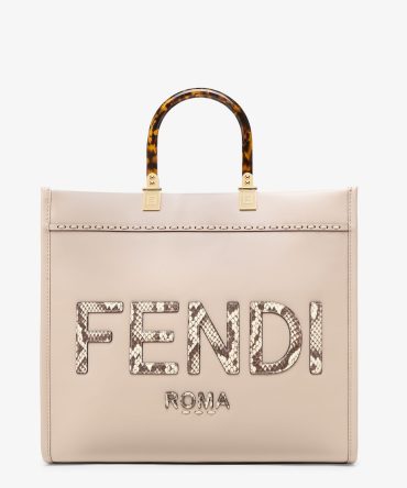 Fendi Sunshine Medium Snakeskin Shopping Bag