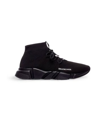 Mens Speed Lace-up Recycled Knit Sneaker in Black
