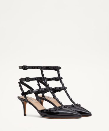 PATENT ROCKSTUD PUMPS WITH MATCHING STRAPS AND STUDS 65 MM