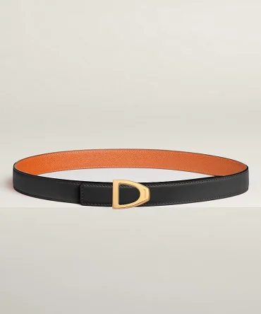 Cavaliere belt buckle & Reversible leather strap 24 mm