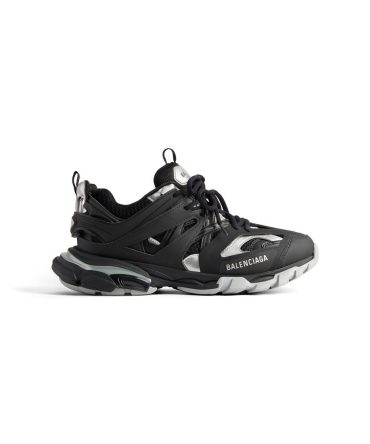 Womens Track Sneaker  in Black/silver
