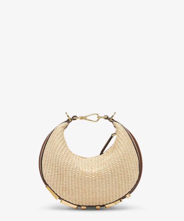 Fendigraphy Mini Beige Cotton Fibre Mini Bag