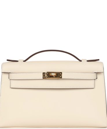 Hermes Kelly Pochette Nata Swift Gold Hardware