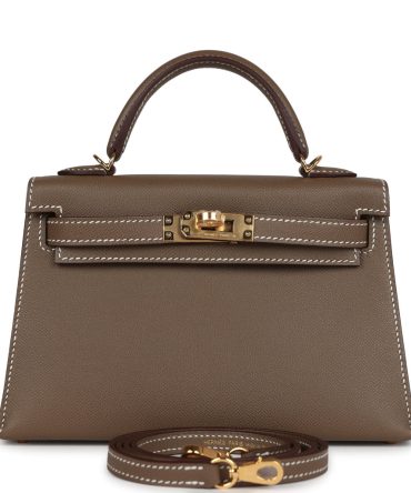 Hermes Kelly Sellier 20 Etoupe Madame Gold Hardware