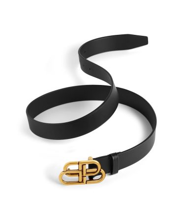 Women’s Bb Thin Belt in Black