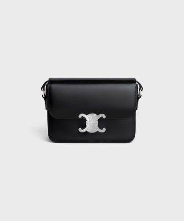 TEEN TRIOMPHE BAG IN SHINY CALFSKIN BLACK