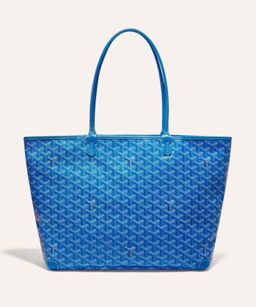 Goyard Artois Tote MM Sky Blue Goyardine Canvas & Chevroches Calfskin Palladium Hardware