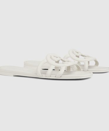 Womens Interlocking G slide sandal