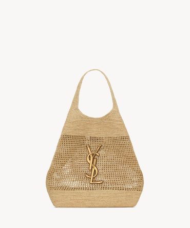 YSL Icare In Raffia