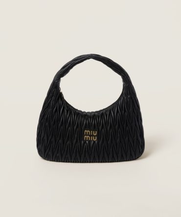 Maxi wander matelassé nappa leather hobo bag