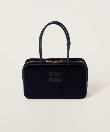 Beau corduroy top-handle bag