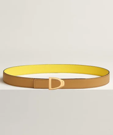 Cavaliere belt buckle & Reversible leather strap 24 mm
